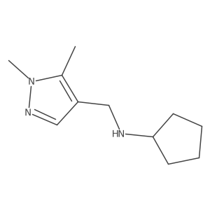 N-[(1,5-dimethyl-1H-pyrazol-4-yl)methyl]cyclopentanamine Structure