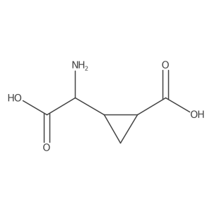 (1R,2R)-2-[amino(carboxy)methyl]cyclopropanecarboxylic acid Structure
