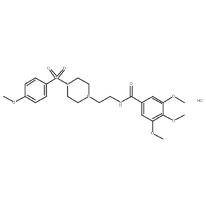 3,4,5-trimethoxy-N-(2-(4-((4-methoxyphenyl)sulfonyl)piperazin-1-yl)ethyl)benzamide hydrochloride结构式
