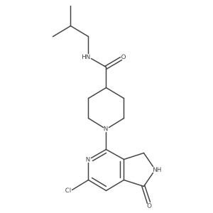4-Piperidinecarboxamide,1-(6-chloro-2,3-dihydro-1-oxo-1h-pyrrolo[3,4-c]pyridin-4-yl)-n-(2-methylpropyl)- Structure