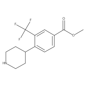 Methyl 4-(piperidin-4-yl)-3-(trifluoromethyl)benzoate Structure