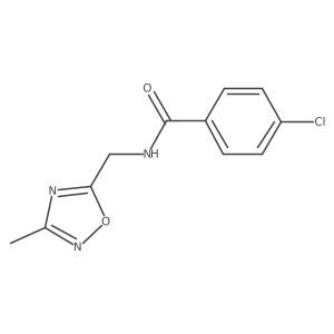 4-chloro-N-[(3-methyl-1,2,4-oxadiazol-5-yl)methyl]benzamide结构式