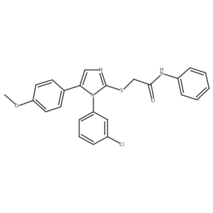 2-((1-(3-chlorophenyl)-5-(4-methoxyphenyl)-1H-imidazol-2-yl)thio)-N-phenylacetamide Structure