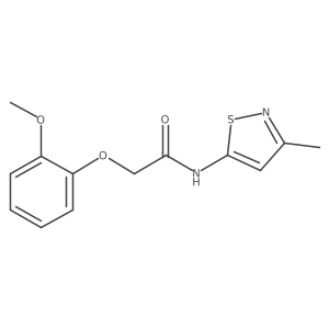 2-(2-methoxyphenoxy)-N-(3-methylisothiazol-5-yl)acetamide Structure