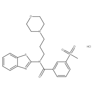 N-(1,3-Benzothiazol-2-YL)-3-methanesulfonyl-N-[3-(morpholin-4-YL)propyl]benzamide hydrochloride结构式