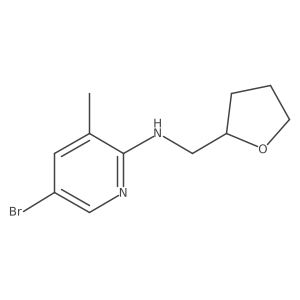 5-Bromo-3-methyl-N-((tetrahydrofuran-2-yl)methyl)pyridin-2-amine Structure