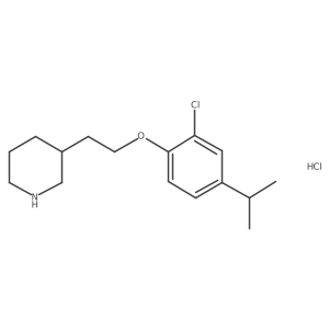 3-[2-(2-Chloro-4-isopropylphenoxy)ethyl]-piperidine hydrochloride结构式