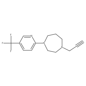 1-(Prop-2-yn-1-yl)-4-[5-(trifluoromethyl)pyridin-2-yl]-1,4-diazepane结构式