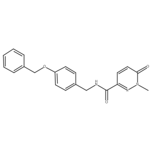 N-(4-(benzyloxy)benzyl)-1-methyl-6-oxo-1,6-dihydropyridazine-3-carboxamide结构式