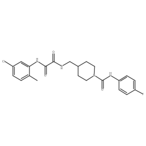 N1-(5-chloro-2-methylphenyl)-N2-((1-((4-fluorophenyl)carbamoyl)piperidin-4-yl)methyl)oxalamide结构式