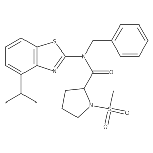 N-[4-(1-Methylethyl)-2-benzothiazolyl]-1-(methylsulfonyl)-N-(phenylmethyl)-2-pyrrolidinecarboxamide Structure