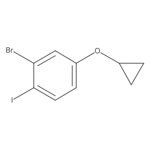 2-Bromo-4-cyclopropoxy-1-iodobenzene结构式