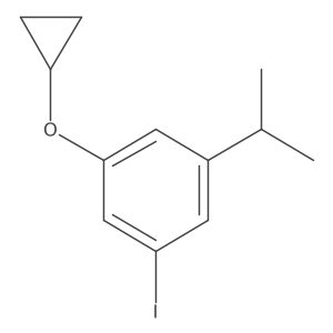 1-Cyclopropoxy-3-iodo-5-isopropylbenzene结构式