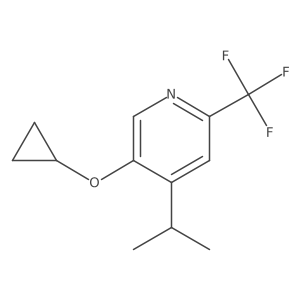 5-Cyclopropoxy-4-isopropyl-2-(trifluoromethyl)pyridine结构式