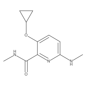 3-Cyclopropoxy-N-methyl-6-(methylamino)picolinamide结构式