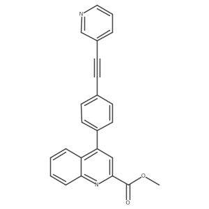 Methyl 4-[4-[2-(3-pyridinyl)ethynyl]phenyl]-2-quinolinecarboxylate Structure