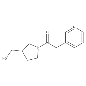1-[3-(Hydroxymethyl)pyrrolidin-1-yl]-2-(pyridin-3-yl)ethan-1-one Structure