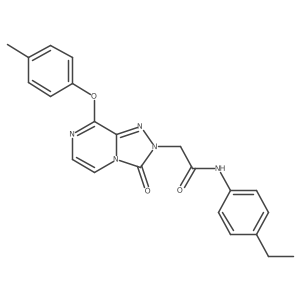 N-(4-ethylphenyl)-2-[8-(4-methylphenoxy)-3-oxo-2H,3H-[1,2,4]triazolo[4,3-a]pyrazin-2-yl]acetamide结构式