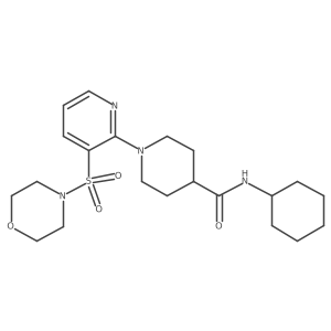 N-cyclohexyl-1-(3-(morpholinosulfonyl)pyridin-2-yl)piperidine-4-carboxamide Structure