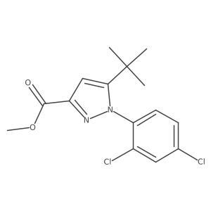 Methyl 1-(2,4-dichlorophenyl)-5-(1,1-dimethylethyl)-1H-pyrazole-3-carboxylate Structure