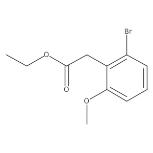 Benzeneacetic acid, 2-bromo-6-methoxy-, ethyl ester Structure