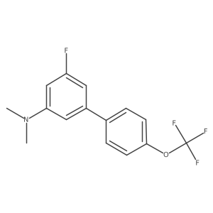 (5-Fluoro-4'-(trifluoromethoxy)biphenyl-3-yl)-dimethylamine Structure