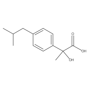 2-(4-Isobutylphenyl)-2-hydroxypropionic acid, (R)-结构式