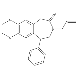 2H-3-Benzazepin-2-one, 1,3,4,5-tetrahydro-7,8-dimethoxy-5-phenyl-3-(2-propen-1-yl)-结构式