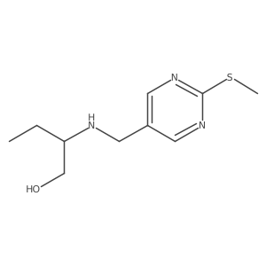 2-(((2-(Methylthio)pyrimidin-5-yl)methyl)amino)butan-1-ol结构式