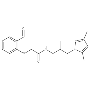 N-[3-(3,5-dimethylpyrazol-1-yl)-2-methylpropyl]-2-(2-formylphenoxy)acetamide Structure