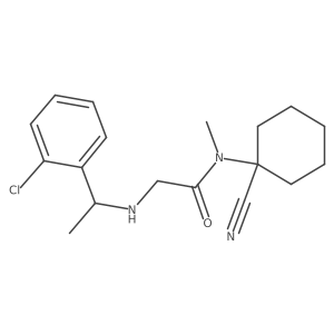 2-{[1-(2-chlorophenyl)ethyl]amino}-N-(1-cyanocyclohexyl)-N-methylacetamide结构式