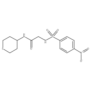 2-[[(4-nitrophenyl)sulfonyl]amino]-N-(tetrahydro-2H-thiopyran-4-yl)Acetamide Structure