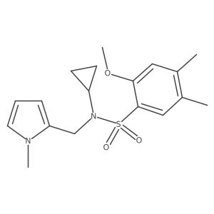 N-cyclopropyl-2-methoxy-4,5-dimethyl-N-((1-methyl-1H-pyrrol-2-yl)methyl)benzenesulfonamide结构式