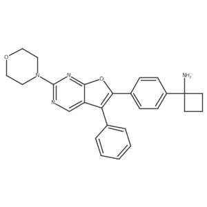 1-(4-(2-Morpholino-5-phenylfuro[2,3-d]pyrimidin-6-yl)phenyl)cyclobutanamine结构式