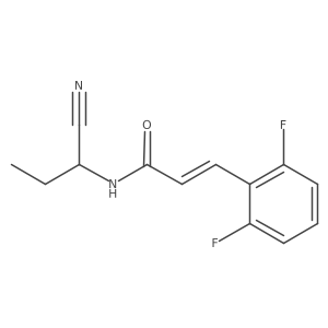 N-(1-cyanopropyl)-3-(2,6-difluorophenyl)prop-2-enamide结构式