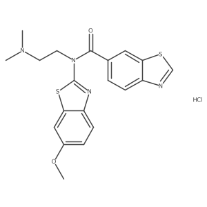 N-(2-(dimethylamino)ethyl)-N-(6-methoxybenzo[d]thiazol-2-yl)benzo[d]thiazole-6-carboxamide hydrochloride结构式