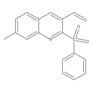 7-Methyl-2-(phenylsulfonyl)quinoline-3-carbaldehyde结构式