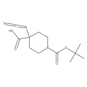 4-Azido-1-[(2-methylpropan-2-yl)oxycarbonyl]piperidine-4-carboxylic acid Structure