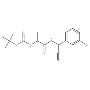 tert-butyl N-[(1R)-1-{[(3-chlorophenyl)(cyano)methyl]carbamoyl}ethyl]carbamate Structure