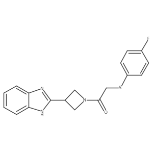 1-(3-(1H-benzo[d]imidazol-2-yl)azetidin-1-yl)-2-((4-fluorophenyl)thio)ethanone结构式