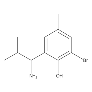 2-(1-Amino-2-methylpropyl)-6-bromo-4-methylphenol结构式