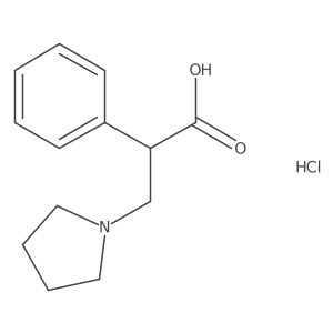 2-Phenyl-3-(pyrrolidin-1-yl)propanoic acid hydrochloride Structure