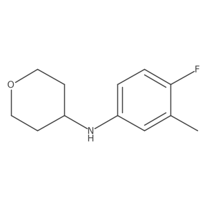 N-(4-fluoro-3-methylphenyl)oxan-4-amine结构式