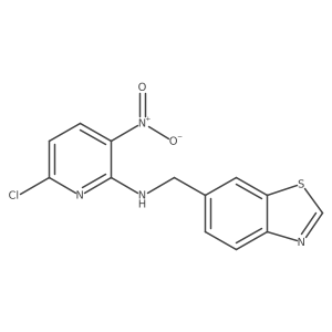 N-(benzo[d]thiazol-6-ylmethyl)-6-chloro-3-nitropyridin-2-amine Structure
