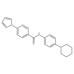 N-(4-morpholinophenyl)-6-(1H-pyrazol-1-yl)pyridazine-3-carboxamide结构式