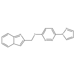 2-(((6-(1H-pyrazol-1-yl)pyridazin-3-yl)thio)methyl)imidazo[1,2-a]pyridine Structure