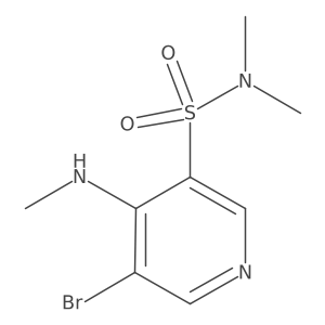 5-Bromo-N,N-dimethyl-4-(methylamino)pyridine-3-sulfonamide结构式