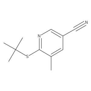 6-(tert-Butylthio)-5-methylnicotinonitrile Structure
