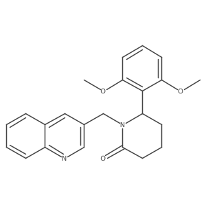 6-(2,6-Dimethoxyphenyl)-1-(quinolin-3-ylmethyl)piperidin-2-one结构式