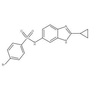 4-bromo-N-(2-cyclopropyl-1H-benzimidazol-5-yl)benzenesulfonamide结构式